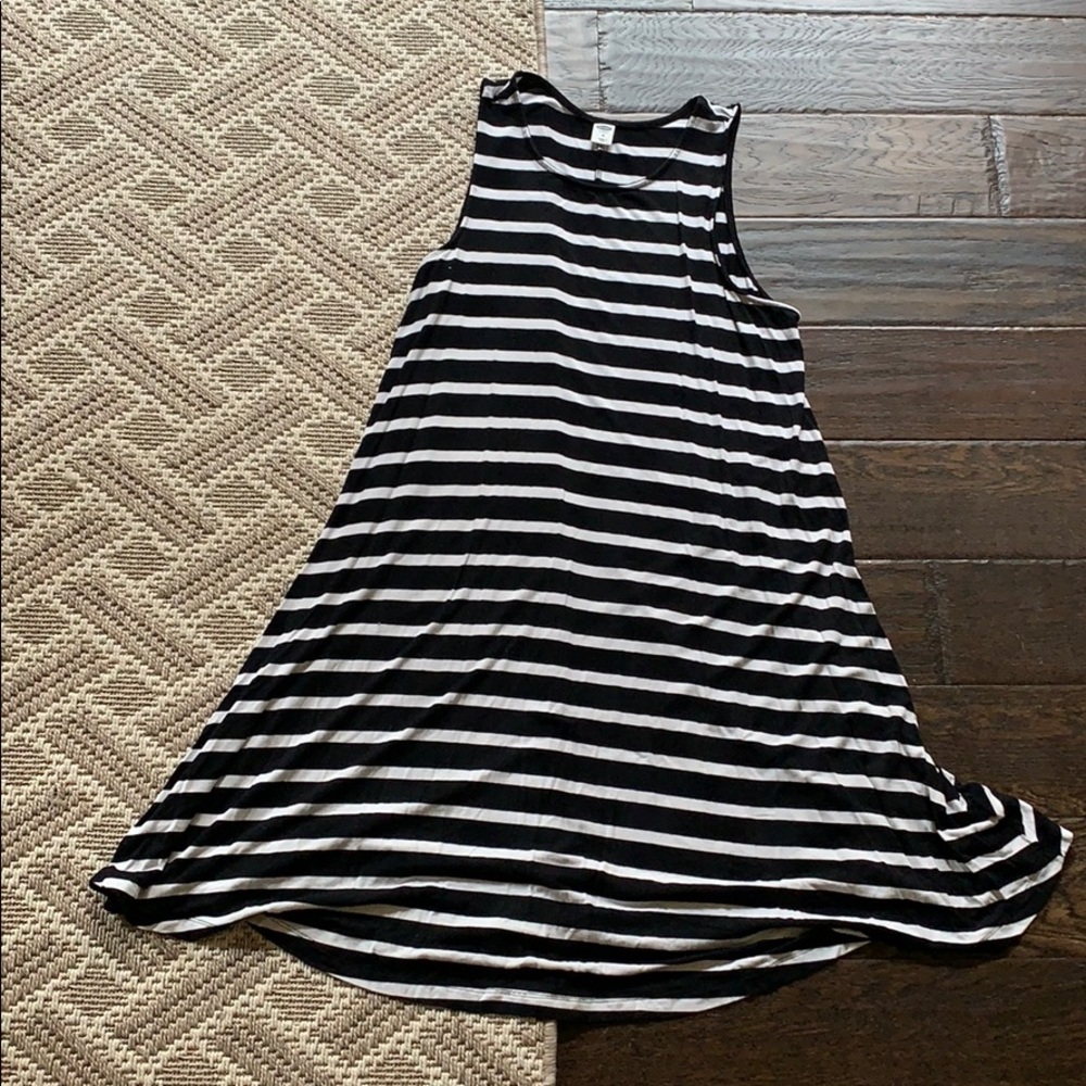 Black and White Striped Tank Dress